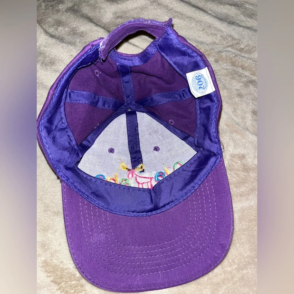 Genuine 907 Alaska Brand Kids Purple Moose Embroidered Baseball Cap Hat‎